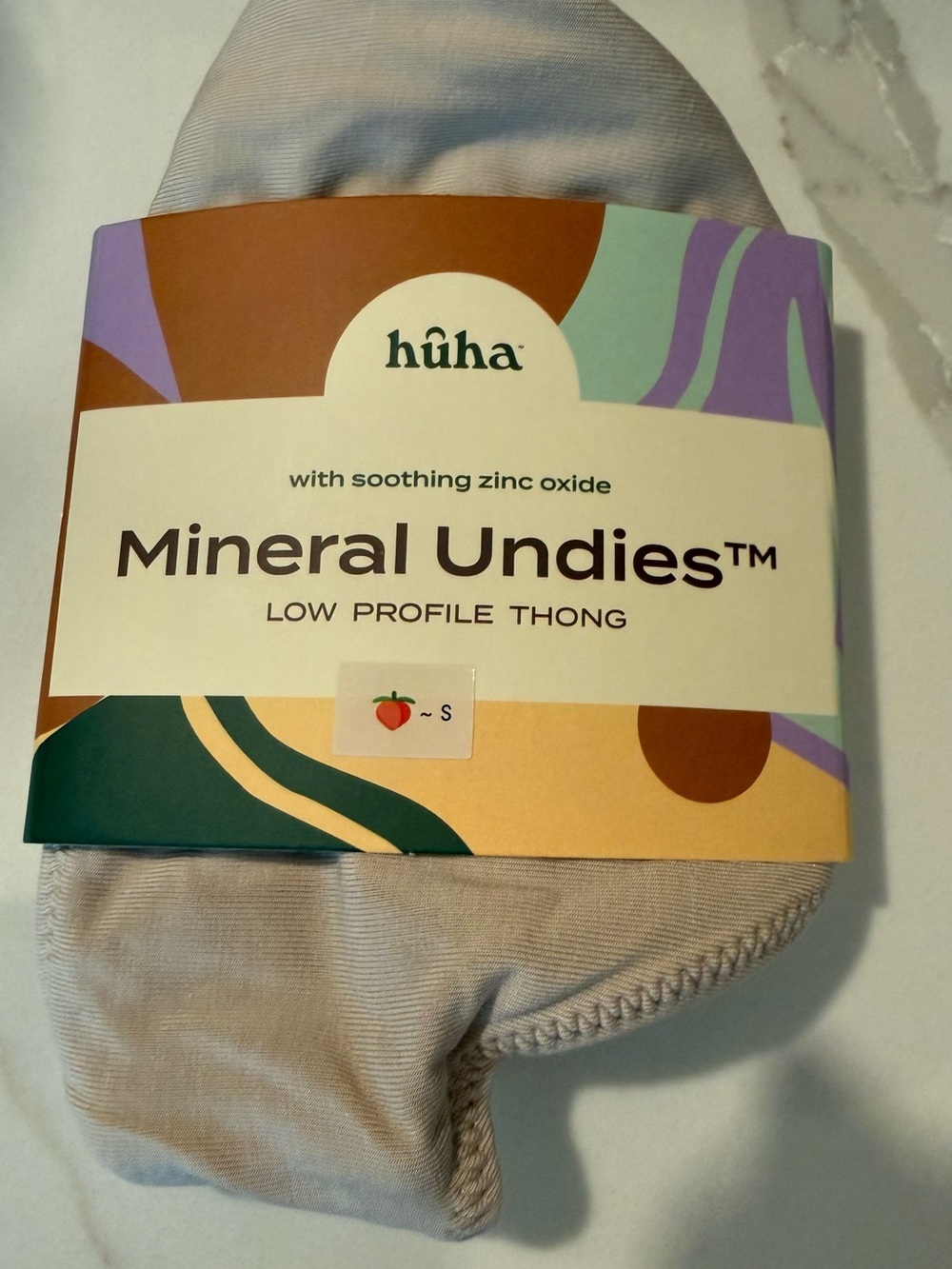 hūha Mineral Undies Low Profile Thong – Light Beige NWT